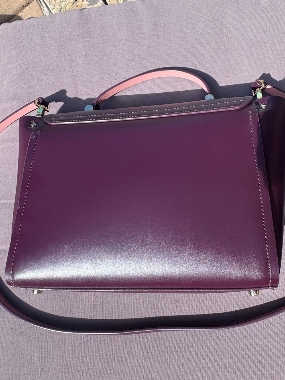 Kate Spade Magnolia Park Large Laurel Satchel Moody Plum Leather Crossbody
VGUC - Picture 14 of 16